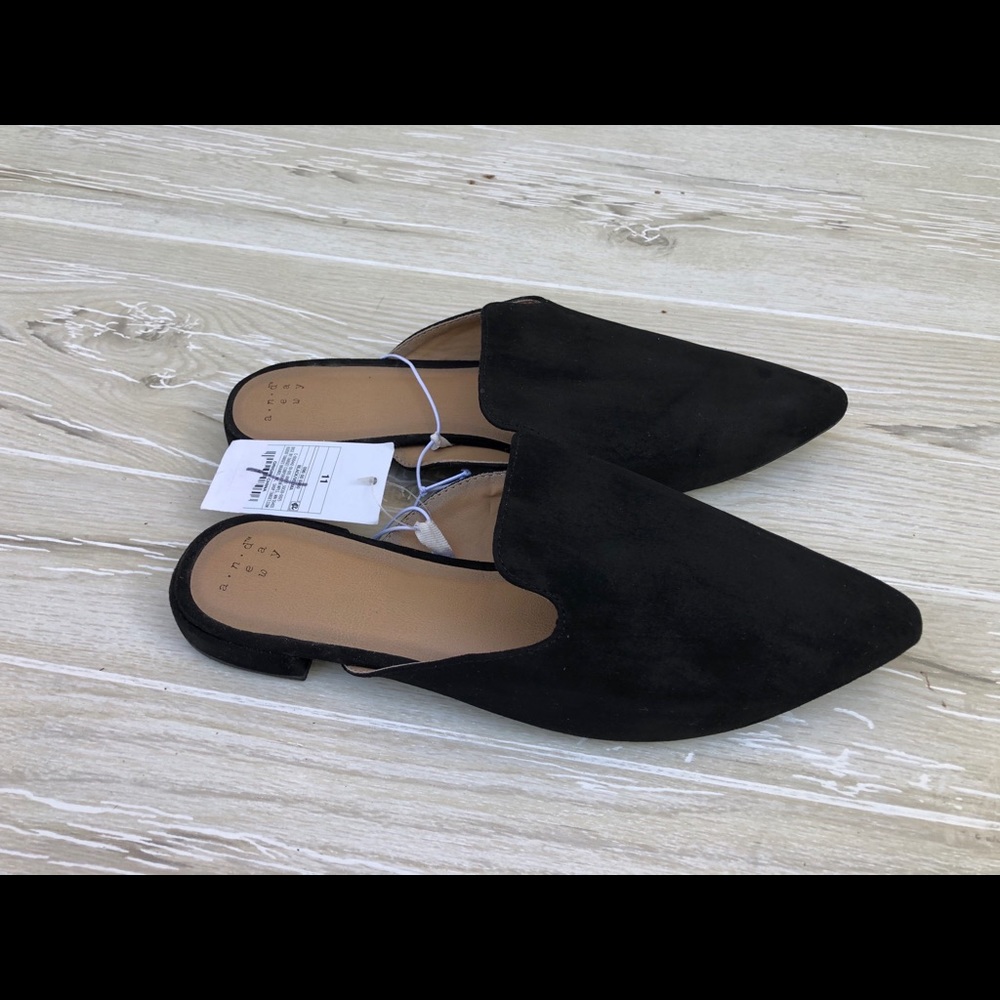 A new Day  black mules slip on - Picture 3 of 6